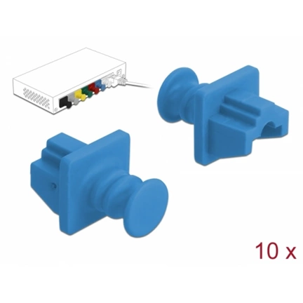 Delock Porvédő az RJ45 hüvely, 10 darab kék