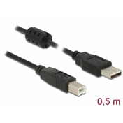 Delock USB 2.0-s kábel A-típusú csatlakozódugóval > USB 2.0-s, B-típusú csatlakozódugóval, 0,5 m, fe (3 év) Delock USB 2.0-s kábel A-típusú csatlakozódugóval > USB 2.0-s, B-típusú csatlakozódugóval, 0,5 m, fe (3 év)
