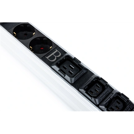 Digitus Basis IT PDU, single-phase 32 A, 24 x C13, 2 x C19, 4 x grounded outlets, 3 m power cord, IEC 60309 32 A plug