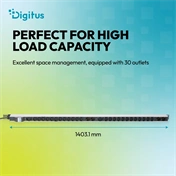 Digitus Basis IT PDU, single-phase 32 A, 24 x C13, 2 x C19, 4 x grounded outlets, 3 m power cord, IEC 60309 32 A plug
