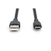Digitus USB-C Silicone charging cable USB-A to USB-C USB 2.0 60W 0,5m Black