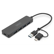 Digitus USB 3.0 Hub 4-Port Slim Line Black
