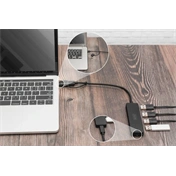 Digitus USB 3.0 Hub 4-Port Slim Line Black