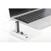 Digitus USB Type-C OTG 3-Port HUB + Card Reader White