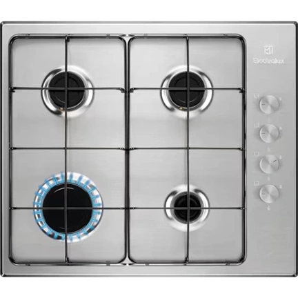 ELECTROLUX KGS6404SX Slim Side Control beépíthető gáz főzőlap, 60cm