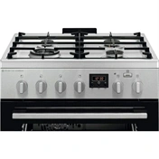ELECTROLUX LKK664221X Kombinált tűzhely, sütő: 58L, SteamBake, AirFry, 60x60cm, Inox