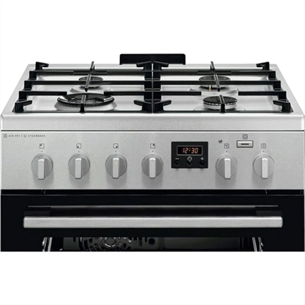 ELECTROLUX LKK664221X Kombinált tűzhely, sütő: 58L, SteamBake, AirFry, 60x60cm, Inox