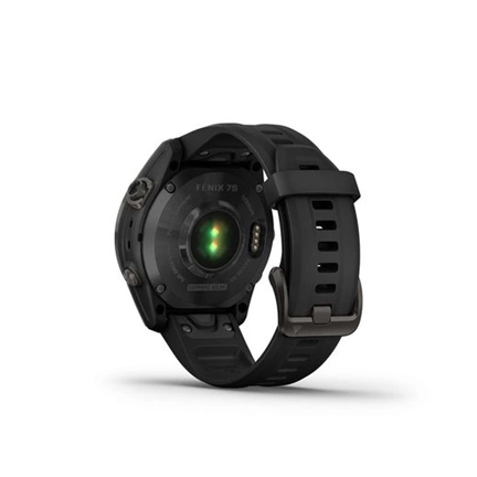 GARMIN Fenix 7S Sapphire Solar - Carbon Grey DLC Titanium with Black Band