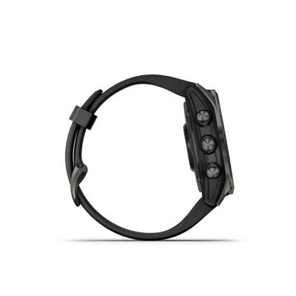 GARMIN Fenix 7S Sapphire Solar - Carbon Grey DLC Titanium with Black Band
