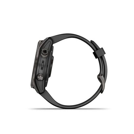 GARMIN Fenix 7S Sapphire Solar - Carbon Grey DLC Titanium with Black Band