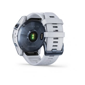 GARMIN Fenix 7 Sapphire Solar - Mineral Blue DLC Titanium with Whitestone Band