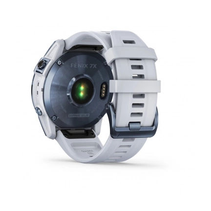 GARMIN Fenix 7 Sapphire Solar - Mineral Blue DLC Titanium with Whitestone Band