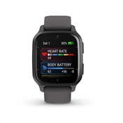 GARMIN Venu Sq 2 - Slate Aluminium Bezel with Shadow Grey Case and Silicone Band