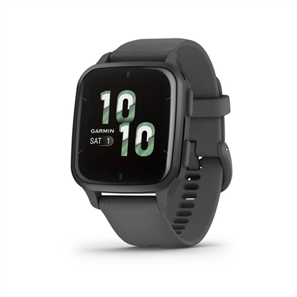 GARMIN Venu Sq 2 - Slate Aluminium Bezel with Shadow Grey Case and Silicone Band