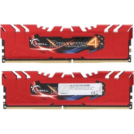G.SKILL Ripjaws V DDR4 2666MHz CL15 64GB Kit4 (4x16GB) Intel XMP Red
