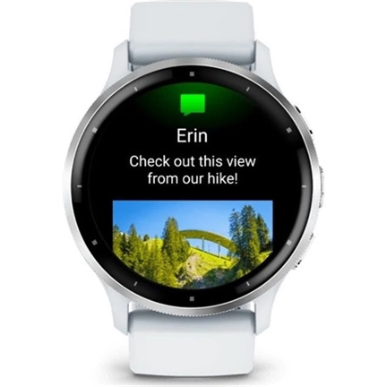 Garmin Venu 3 okosóra - fehérkő, ezüst keret, fehérkő szilikonszíj
