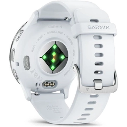 Garmin Venu 3 okosóra - fehérkő, ezüst keret, fehérkő szilikonszíj