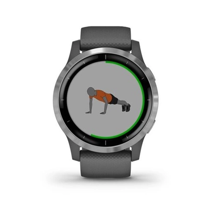 Garmin Vivoactive 4 Ezüst, szürke csattal