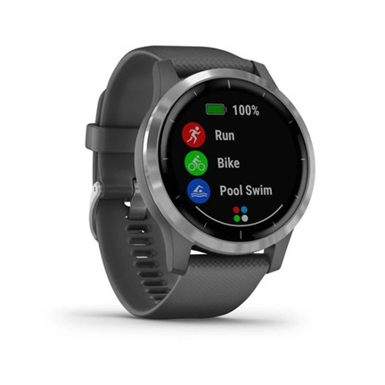 Garmin Vivoactive 4 Ezüst, szürke csattal
