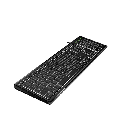 Genius SlimStar 820 billentyűzet - háttérvilágítás, keskeny, Copilot gomb, US kiosztás