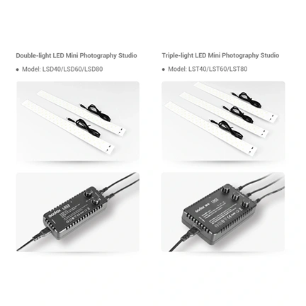 Godox LST80 Portable Triple Light LED Ministudio L