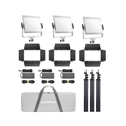 Godox Litemons LP1200Bi Bi color LED Light Panel 3 light kit