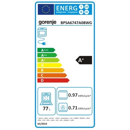 Gorenje BPSA6747A08WG beépíthető sütő
