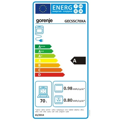 Gorenje GECS5C70XA kerámialapos tűzhely