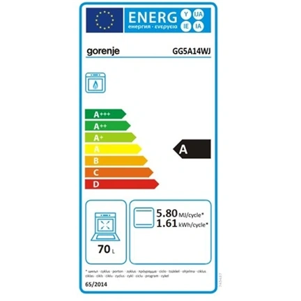 Gorenje GG5A14WJ gáztűzhely