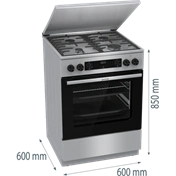 Gorenje GKS6C71XF kombinált tűzhely