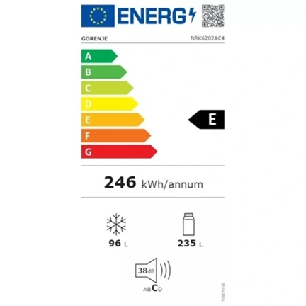 Gorenje NRK6202AC4 alulfagyasztós hűtő
