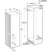 Gorenje NRKI619D61WFE beépíthető kombinált hűtőszekrény