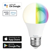 HAMA okos WiFi LED izzó E27 RGB 10W 806lm