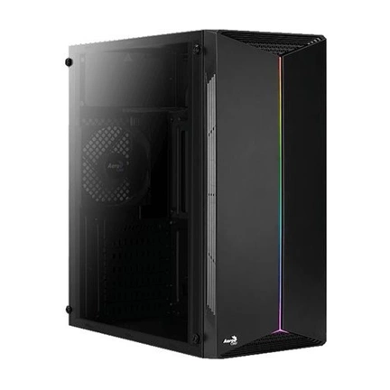 HÁZ Aerocool SPLIT RGB Midi-Tower - Fekete Ablakos