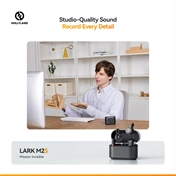 HOLLYLAND LARK M2S COMBO Vezeték Nélküli Mikrofon Szürke