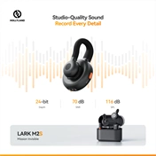 HOLLYLAND LARK M2S COMBO Vezeték Nélküli Mikrofon Szürke