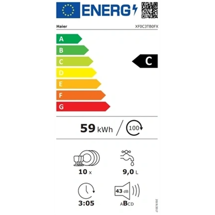 Haier XF0C3TB0FX mosogatógép 45 cm