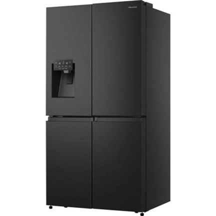 Hisense RQ760N4SBFE Hi7 szabadonálló négyajtós hűtőszekrény, fekete, 584 l