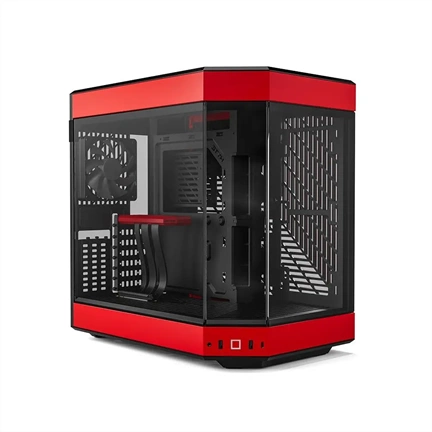 Hyte Y60 Midi Tower, Tempered Glass - Black/Red