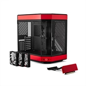 Hyte Y60 Midi Tower, Tempered Glass - Black/Red