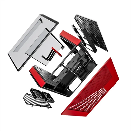 Hyte Y60 Midi Tower, Tempered Glass - Black/Red