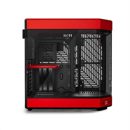 Hyte Y60 Midi Tower, Tempered Glass - Black/Red