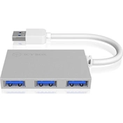 ICY BOX 4 Port USB 3.0 IB-HUB1402 Hub Aluminium