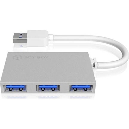 ICY BOX 4 Port USB 3.0 IB-HUB1402 Hub Aluminium