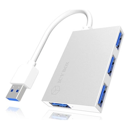 ICY BOX 4 Port USB 3.0 IB-HUB1402 Hub Aluminium