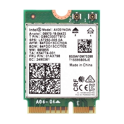 INTEL NIC WI-FI 6 AX201 2230 2x2 AX+BT No vPro