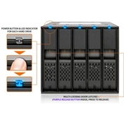 Icy Dock FlexCage MB975SP-B Tray-less 5x3.5" HDD in 3x5.25" Bay SATA Hot Swap Rack / Cage / Module Icy Dock FlexCage MB975SP-B Tray-less 5x3.5" HDD in 3x5.25" Bay SATA Hot Swap Rack / Cage / Module