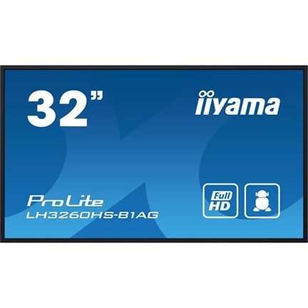 Iiyama ProLite LH3260HS-B1AG professzionális kijelző, LFD 32" FHD VA Android