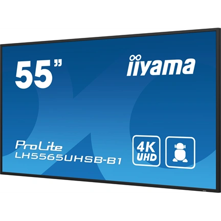 Iiyama ProLite LH5565UHSB-B1 professzionális kijelző, LFD 55" 4K UHD IPS Android
