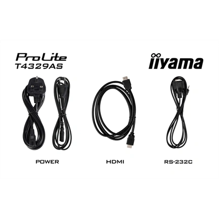 Iiyama ProLite T4329AS-B1AG interaktív PCAP érintőkijelző 43" UHD VA, Android 14